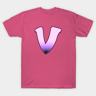 Letter V - Pink fade T-Shirt